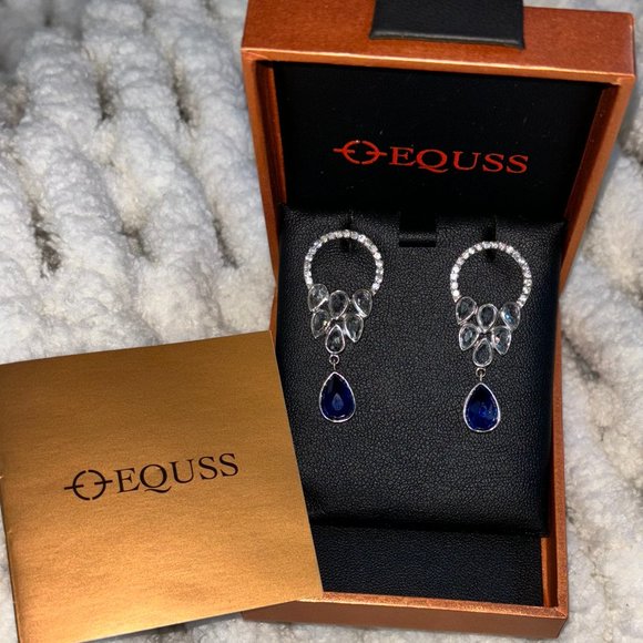 Unique Equss Necklace and Earring Set .925 Sterling Silver - Picture 7 of 10